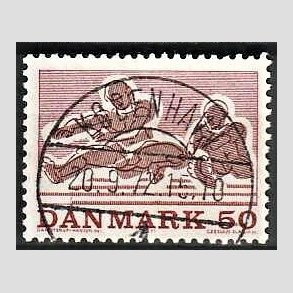 FRIM�RKER DANMARK | 1971 - AFA 517 - Sportsudgave - 50 �re r�d/r�dbrun - Lux Stemplet K�benhavn