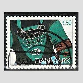 FRIM�RKER DANMARK | 1993 - AFA 1053 - Almuesmykker - 3,50 Kr. flerfarvet - Pragt Stemplet