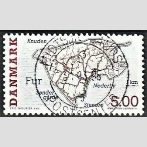 FRIM�RKER DANMARK | 1995 - AFA 1088 - Danske sm��er - 5,00 Kr. flerfarvet - Pragt Stemplet