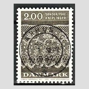 FRIM�RKER DANMARK | 1980 - AFA 713 - S�nderjyske kniplinger - 2,00 Kr. gr�brun - Pragt Stemplet �rhus C