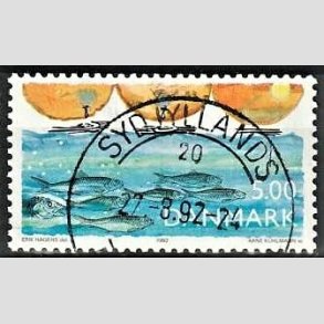 FRIM�RKER DANMARK | 1992 - AFA 1021 - Natur, Milj� og udvikling - 5,00 Kr. flerfarvet - Pragt Stemplet