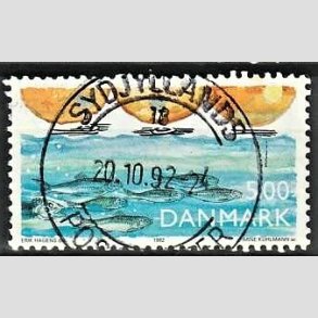 FRIM�RKER DANMARK | 1992 - AFA 1021 - Natur, Milj� og udvikling - 5,00 Kr. flerfarvet - Pragt Stemplet