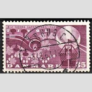 FRIM�RKER DANMARK | 1962 - AFA 410 - Georg Carstensen Tivoli - 35 �re r�dviolet - Pragt Stemplet �rhus C