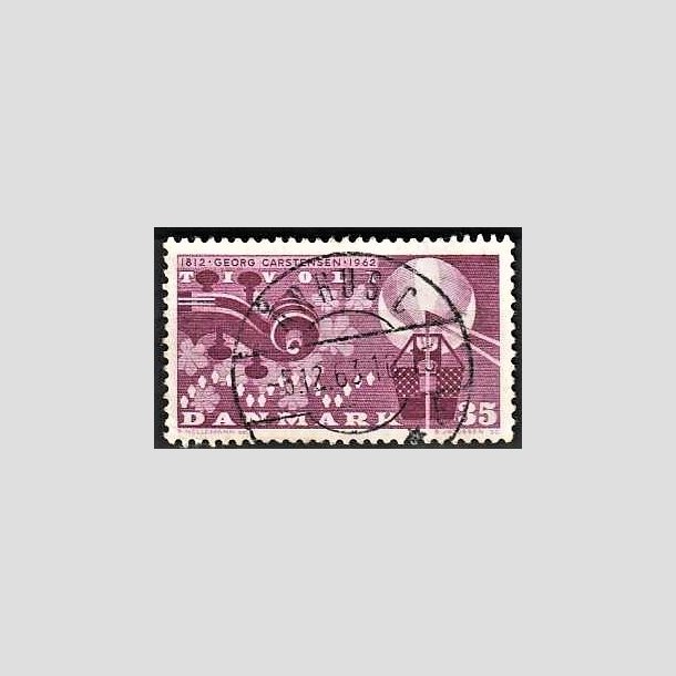 FRIMRKER DANMARK | 1962 - AFA 410 - Georg Carstensen Tivoli - 35 re rdviolet - Pragt Stemplet rhus C