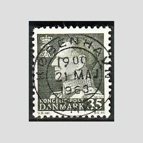 FRIMRKER DANMARK | 1961-62 - AFA 395 - Fr. IX 35 re mrkgrn - Lux Stemplet