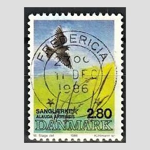 FRIM�RKER DANMARK | 1986 - AFA 868 - Danske fugle - 2,80 Kr. flerfarvet - Pragt Stemplet Fredericia