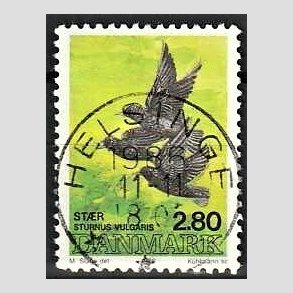 FRIM�RKER DANMARK | 1986 - AFA 865 - Danske fugle - 2,80 Kr. flerfarvet - Pragt Stemplet Helsinge