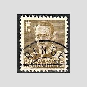 FRIMRKER DANMARK | 1948-50 - AFA 311 - Fr. IX 45 re oliven - Lux Stemplet Ringe