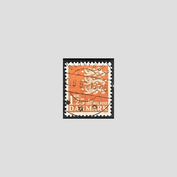 FRIMRKER DANMARK | 1962 - AFA 404 - Rigsvben 1,25 Kr. orange - Lux Stemplet Glostrup