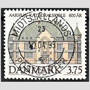 FRIM�RKER DANMARK | 1995 - AFA 1084 - Aahus Katedralskole 800 �r - 3,75 Kr. flerfarvet - Pragt Stemplet