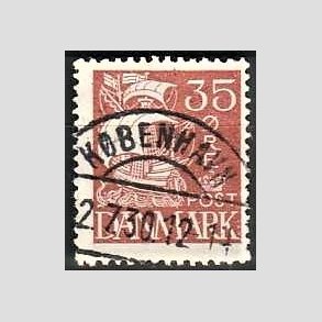 FRIM�RKER DANMARK | 1927 - AFA 173 - Karavel 35 �re brunr�d - Lux Stemplet 