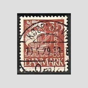 FRIM�RKER DANMARK | 1927 - AFA 173 - Karavel 35 �re brunr�d - Lux Stemplet 