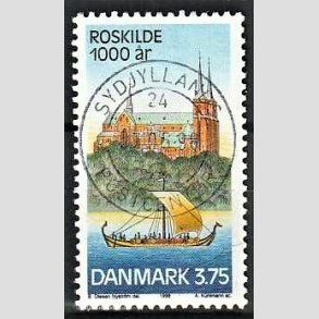 FRIM�RKER DANMARK | 1998 - AFA 1169 - Roskilde 1000 �r. - 3,75 Kr. flerfarvet - Pragt Stemplet