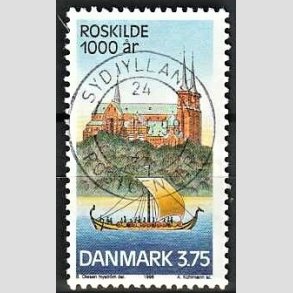 FRIM�RKER DANMARK | 1998 - AFA 1169 - Roskilde 1000 �r. - 3,75 Kr. flerfarvet - Pragt Stemplet