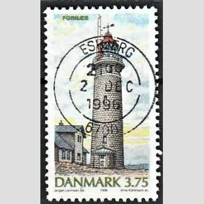 FRIM�RKER DANMARK | 1996 - AFA 1124 - Danske Fyrt�rne - 3,75 Kr. flerfarvet - Pragt Stemplet Esbjerg