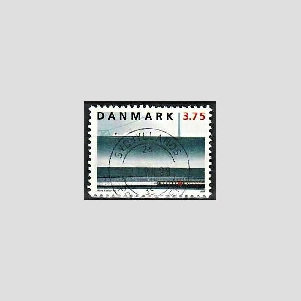 FRIMRKER DANMARK | 1997 - AFA 1144 - Jernbanen Storeblt - 3,75 Kr. flerfarvet - Pragt Stemplet