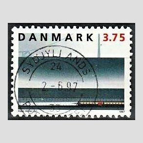 FRIM�RKER DANMARK | 1997 - AFA 1144 - Jernbanen Storeb�lt - 3,75 Kr. flerfarvet - Pragt Stemplet