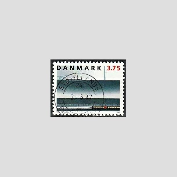 FRIMRKER DANMARK | 1997 - AFA 1144 - Jernbanen Storeblt - 3,75 Kr. flerfarvet - Pragt Stemplet