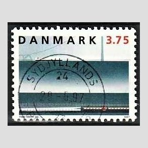 FRIM�RKER DANMARK | 1997 - AFA 1144 - Jernbanen Storeb�lt - 3,75 Kr. flerfarvet - Pragt Stemplet