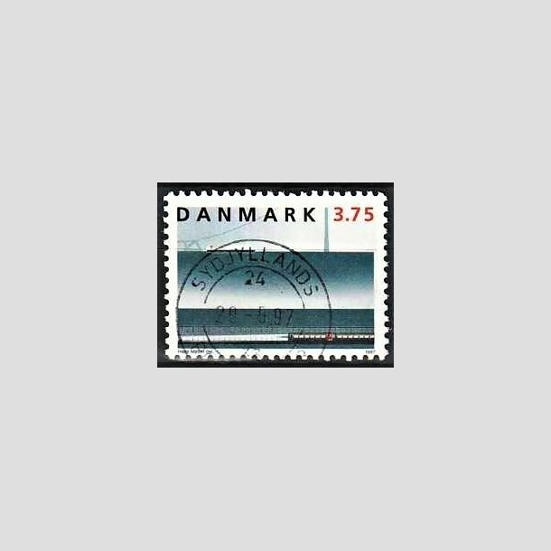 FRIMRKER DANMARK | 1997 - AFA 1144 - Jernbanen Storeblt - 3,75 Kr. flerfarvet - Pragt Stemplet