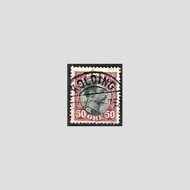 FRIMRKER DANMARK | 1918-20 - AFA 106 - Chr. X 50 re vinrd/sort - Lux Stemplet Kolding