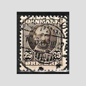 FRIM�RKER DANMARK | 1907 - AFA 57 - Frederik VIII 25 �re sepiabrun - Lux Stemplet 
