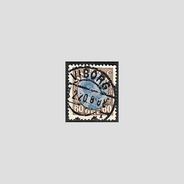 FRIMRKER DANMARK | 1918-20 - AFA 107 - Chr. X 60 re brun/bl - Lux Stemplet Viborg