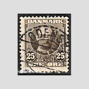 FRIM�RKER DANMARK | 1907 - AFA 57 - Frederik VIII 25 �re sepiabrun - Lux Stemplet Odense