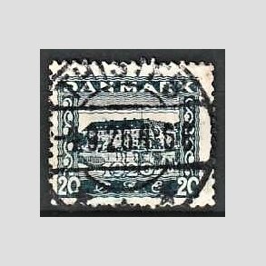 FRIM�RKER DANMARK | 1920-21 - AFA 113 - Genforening 20 �re bl� - Lux Stemplet