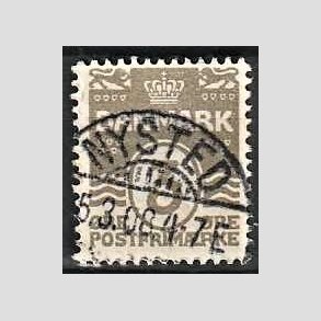 FRIM�RKER DANMARK | 1905-06 - AFA 44 - B�lgelinie 3 �re gr� - Lux Stemplet Nysted
