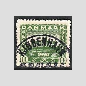 FRIM�RKER DANMARK | 1921 - AFA 115 - Genforening 10 �re gr�n - Lux Stemplet