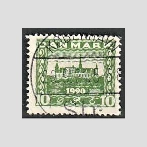 FRIM�RKER DANMARK | 1921 - AFA 115 - Genforening 10 �re gr�n - Lux Stemplet