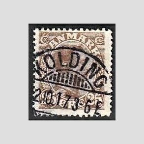 FRIMRKER DANMARK | 1913 - AFA 72 - Chr. X 25 re brun - Lux Stemplet Kolding