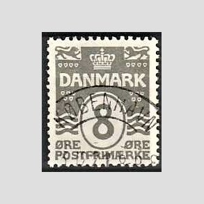 FRIM�RKER DANMARK | 1921-22 - AFA 123 - B�lgelinie 8 �re gr� - Lux Stemplet