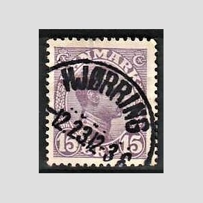 FRIMRKER DANMARK | 1913 - AFA 70 - Chr. X 15 re violet - Lux Stemplet Hjrring