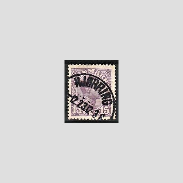 FRIMRKER DANMARK | 1913 - AFA 70 - Chr. X 15 re violet - Lux Stemplet Hjrring