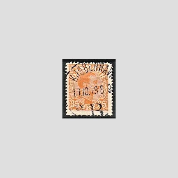 FRIMRKER DANMARK | 1913 - AFA 73 - Chr. X 35 re orange - Lux Stemplet 