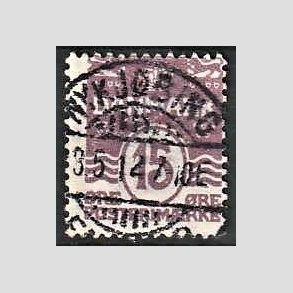 FRIM�RKER DANMARK | 1905-06 - AFA 46 - B�lgelinie 15 �re brunlilla - Lux Stemplet 