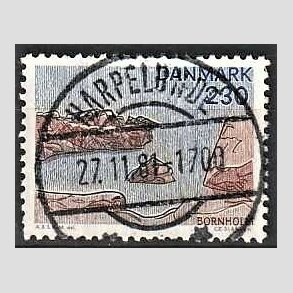 FRIM�RKER DANMARK | 1981 - AFA 734 - Sj�lland og �re - 230 �re flerfarvet - Pragt Stemplet Harpelunde