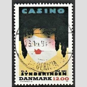 FRIM�RKER DANMARK | 1991 - AFA 1002 - Dansk Plakatkunst - 12,00 Kr. flerfarvet - Pragt Stemplet
