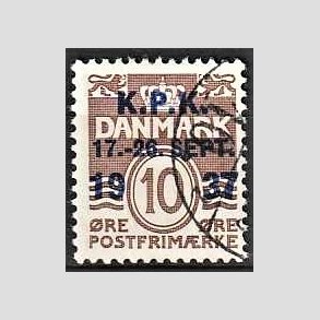 FRIMRKER DANMARK | 1937 - AFA 243 - K.P.K 10 re brun - Stemplet