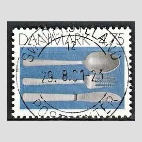 FRIM�RKER DANMARK | 1991 - AFA 997 - Dansk Brugskunst - 4,75 Kr. flerfarvet - Pragt Stemplet