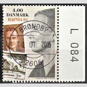 FRIM�RKER DANMARK | 2001 - AFA 1294 - HAFNIA 01 UDSTILLING - 4,00 Kr. flerfarvet - Pragt Stemplet