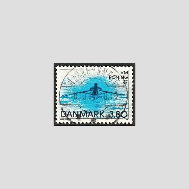 FRIMRKER DANMARK | 1987 - AFA 887 - WM i roning - 3,80 Kr. bl - Pragt Stemplet Nrre Snede