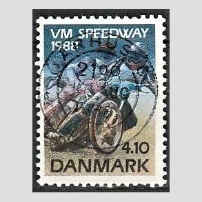 FRIM�RKER DANMARK | 1988 - AFA 914 - WM i Speedway - 4,10 Kr. flerfarvet - Pragt Stemplet �rhus C