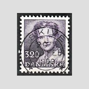 FRIMRKER DANMARK | 1988 - AFA 896 - Dronning Margrethe - 3,20 Kr. violet - Pragt Stemplet Skive