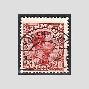 FRIMRKER DANMARK | 1925-26 - AFA 147 - Chr. X 20 re rd - Lux Stemplet Kbenhavn