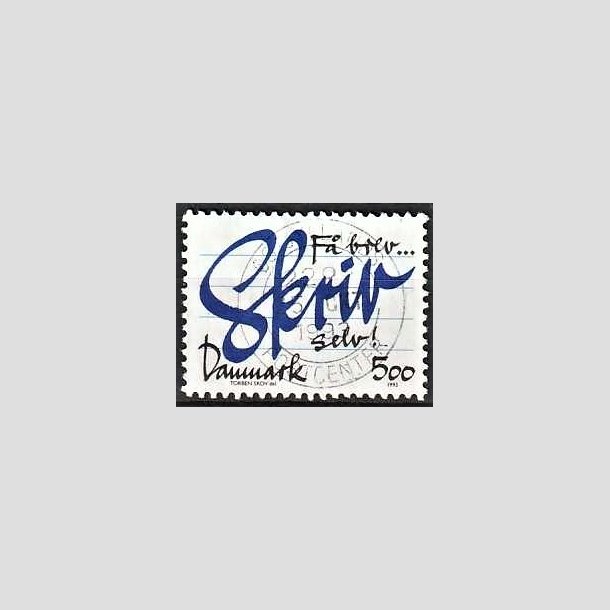 FRIMRKER DANMARK | 1993 - AFA 1051 - Brevskrivning - 5,00 Kr. bl/sort - Lux Stemplet