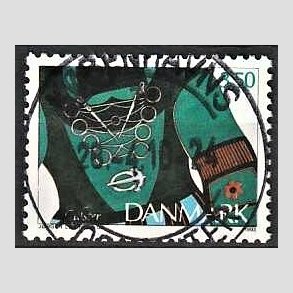 FRIM�RKER DANMARK | 1993 - AFA 1053 - Almuesmykker - 3,50 Kr. flerfarvet - Pragt Stemplet