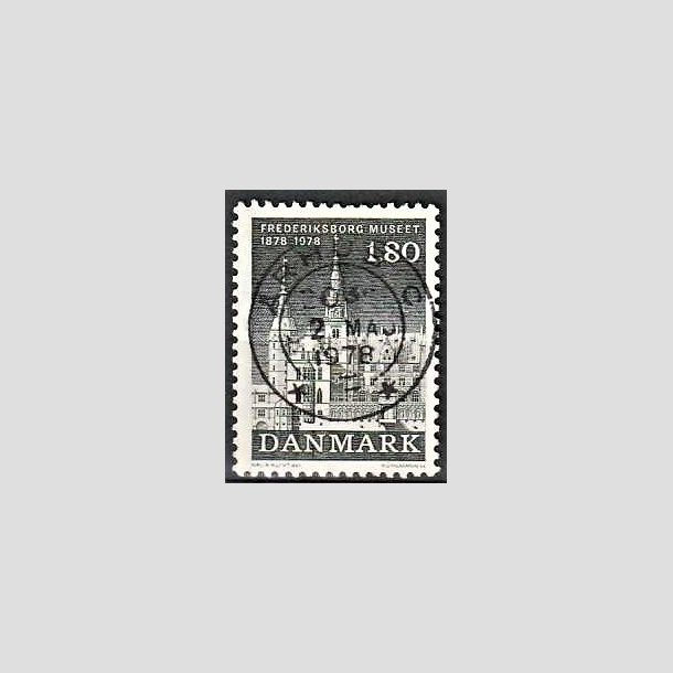 FRIMRKER DANMARK | 1978 - AFA 657 - Frederiksborgmuseet 100 r - 1,80 Kr. sortgr - Pragt Stemplet
